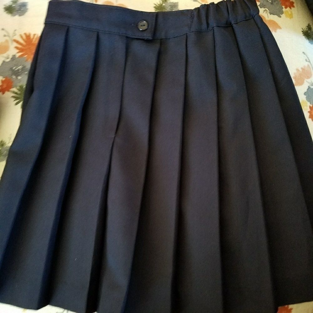 French Toast Girls 5 Navy Pleated Uniform Skirt Classic School Style